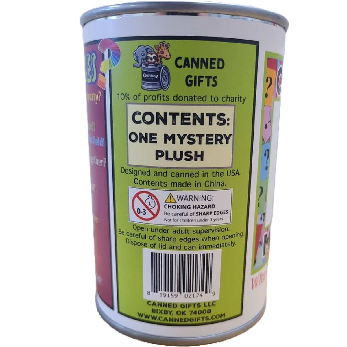 Canned Mystery | Unknown Random Plush w/Jokes | Fun Surprise