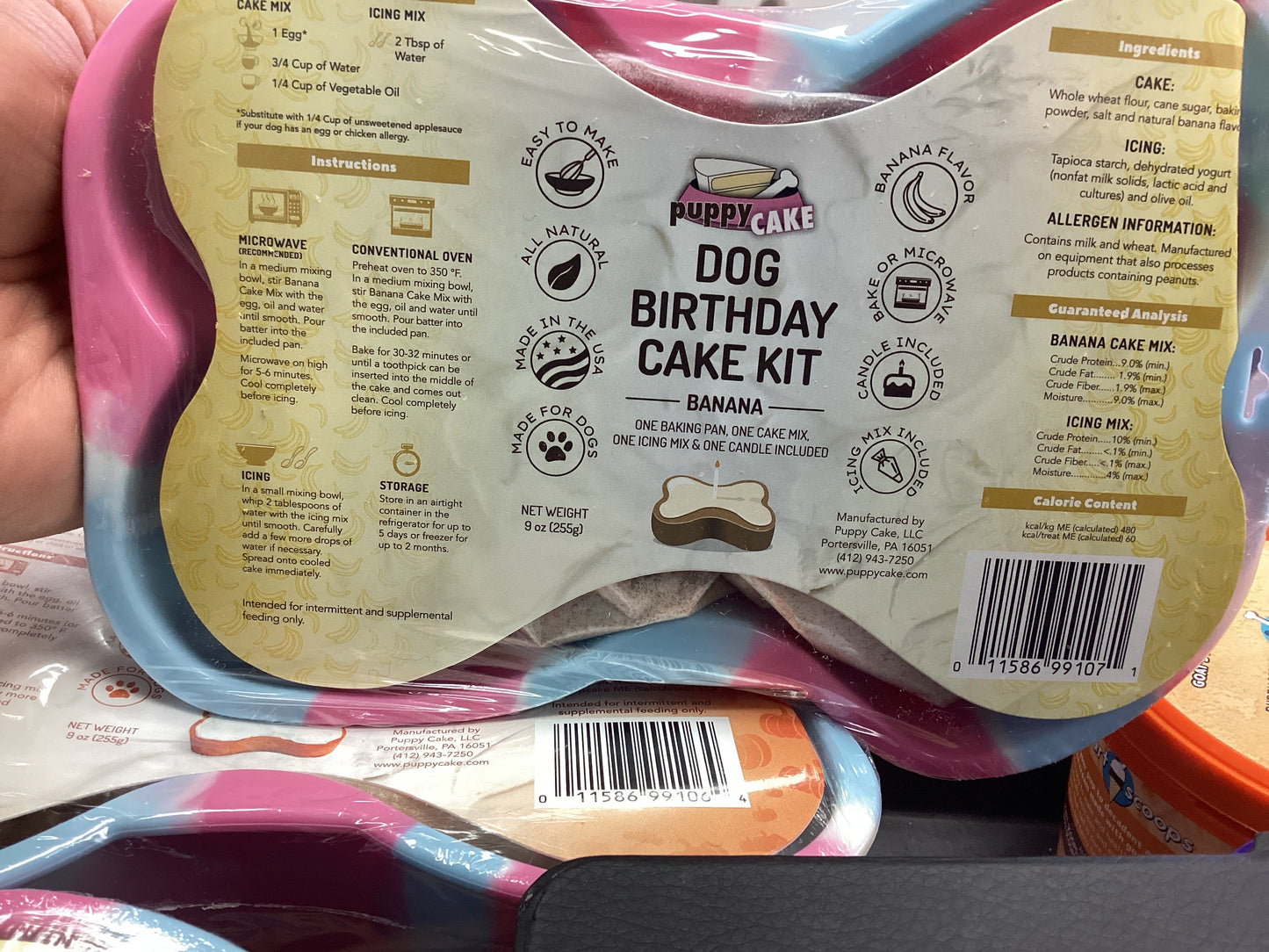Dog Birthday Cake Kit -banana