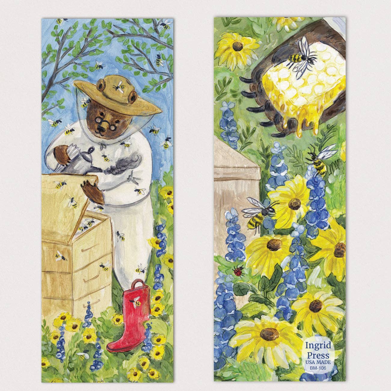Honey Bear Double-Sided Bookmark 16 Set