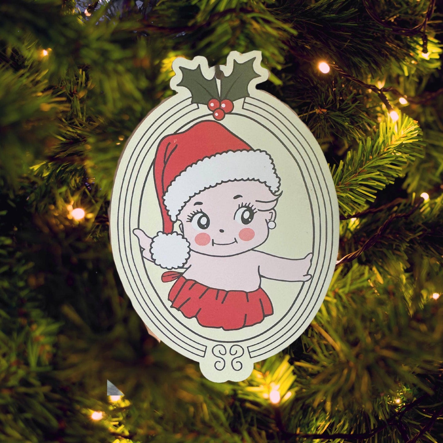 Kewpie Ornaments (cute ornament, Christmas, Holiday gift)
