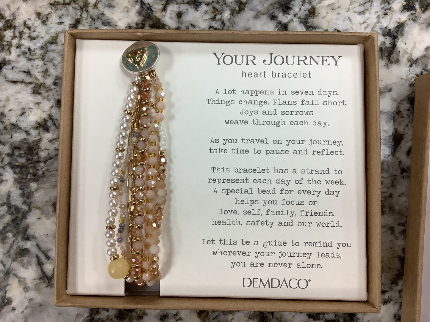 Beaded Love Bracelet Champagne