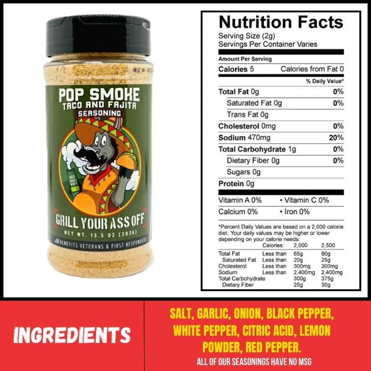 Pop Smoke Taco and Fajita Seasoning