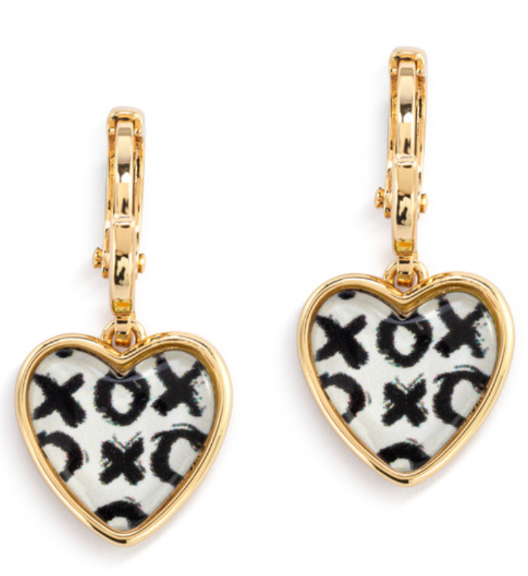Art Heart Earrings- XOXO