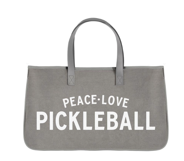Canvas Tote-Peace,Lv& Pickleball