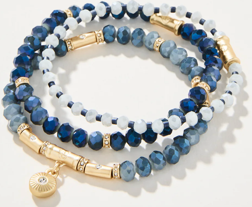 Spartina Stack Blue Stretch Bracelet