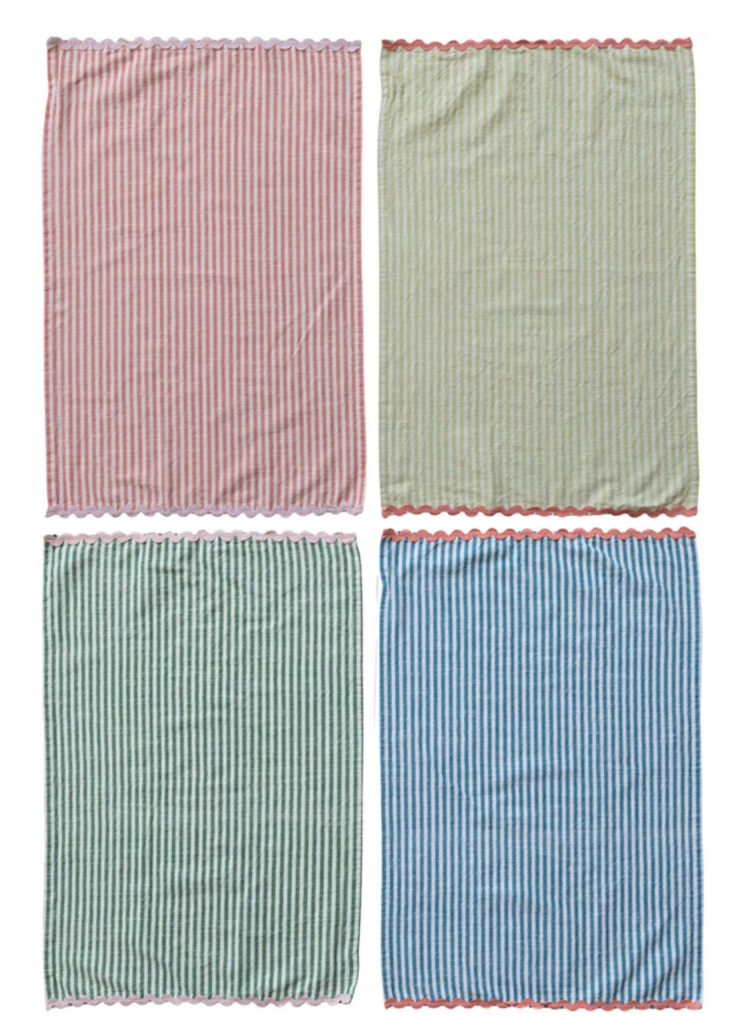 Woven Cotton Tea Towel Stipes-Assorted