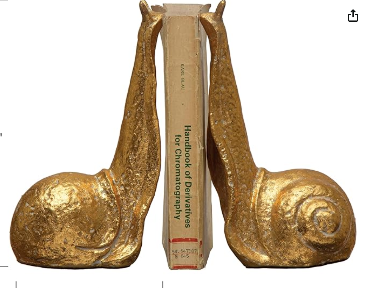 Snail Bookends Cast Iron