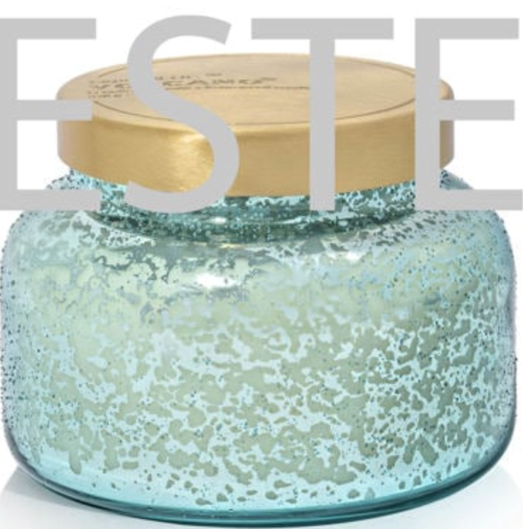 Aqua Opaline Volcano Candle