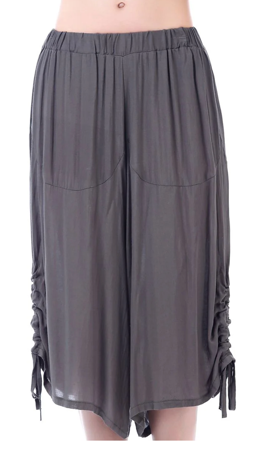 Ruched Harem Pants Green