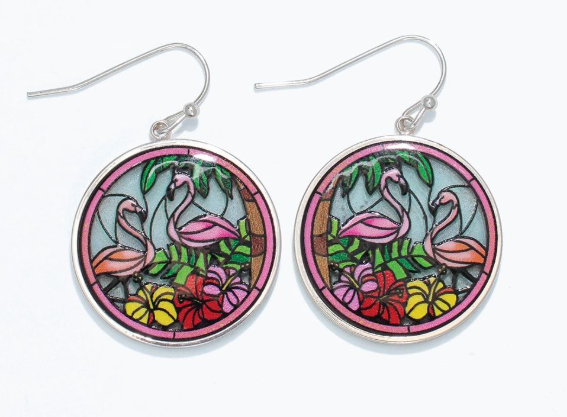 Earrings Tropical Flamingo