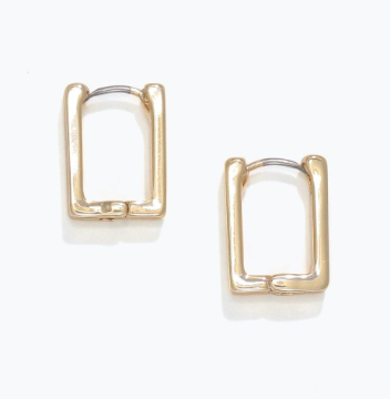 Earrings Gold-Hinged Rectangles