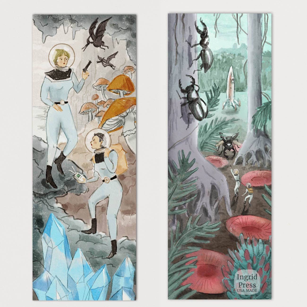 Alien Planet Double-Sided Bookmark 16 Set
