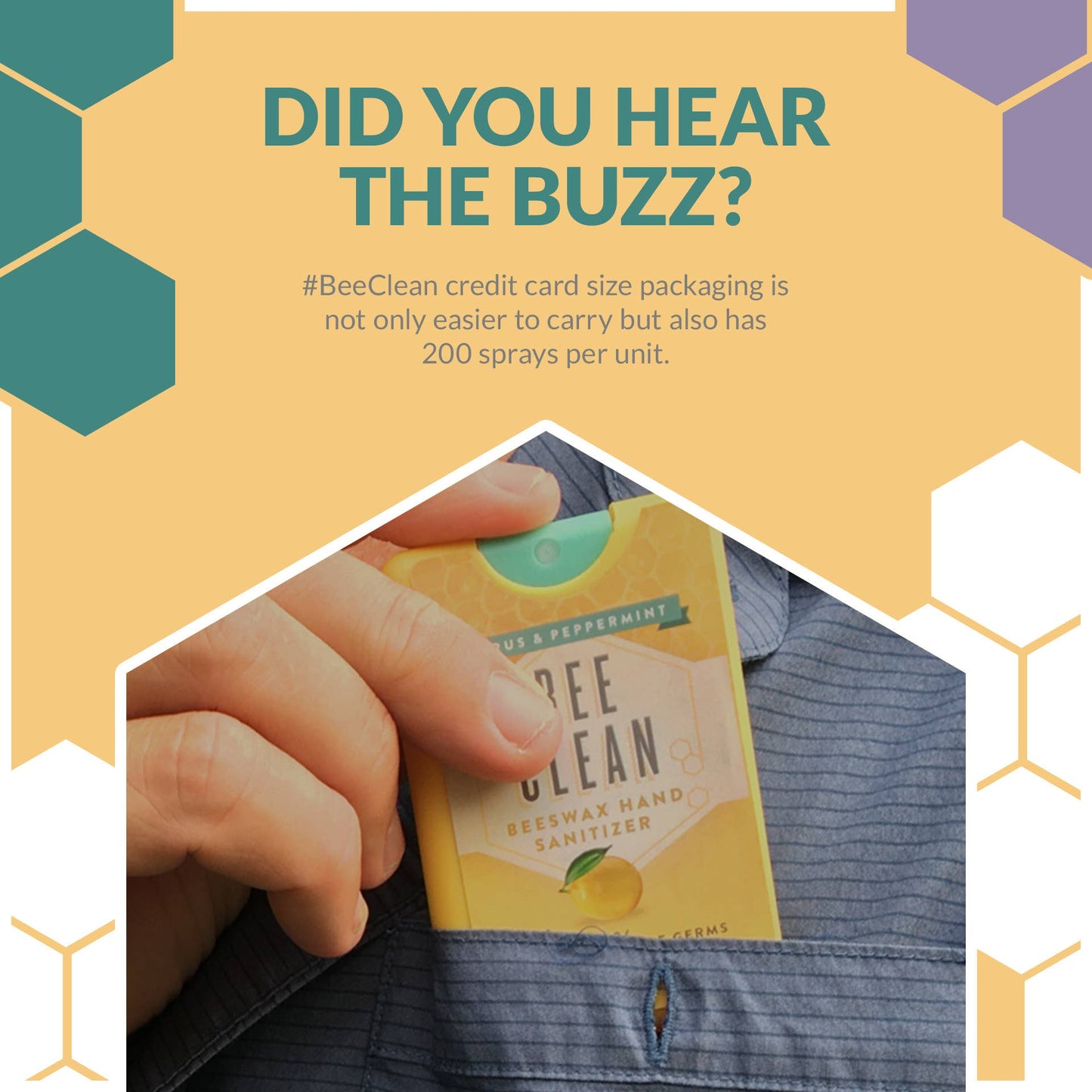 Bee Clean Hand Sanitizer 4 packs
