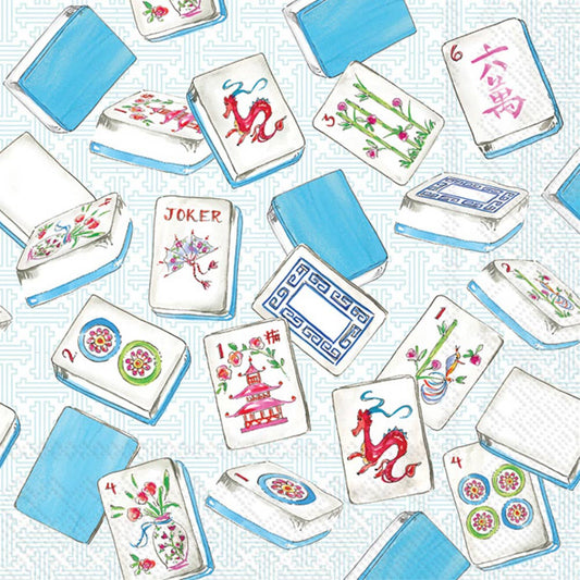 Mahjong Paper Cocktail Napkins Pack of 20 Rosanne Beck