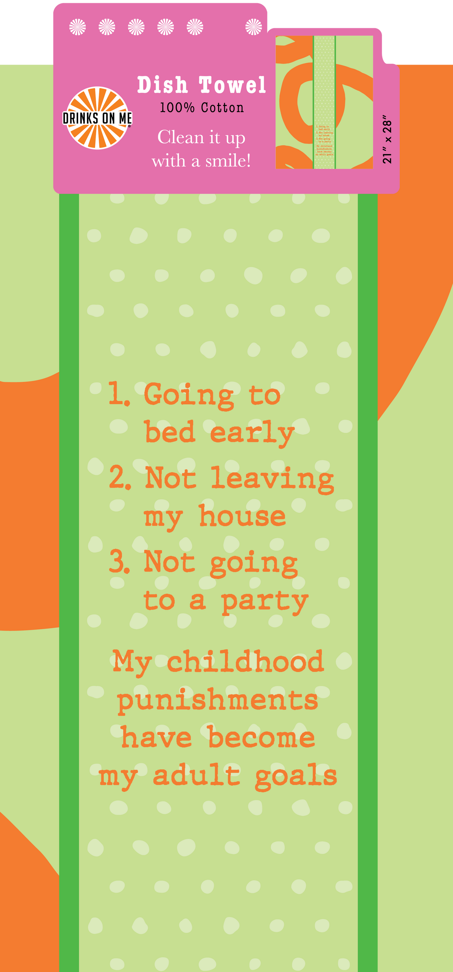 TOWEL Childhood Punishments | Funny Home Gift| Kitchen Décor