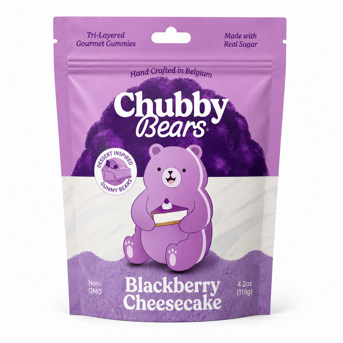 Chubby Bears Blackberry Cheesecake Gummy Bears - 4.2oz