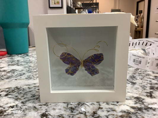 Purple Butterfly Shadow Box