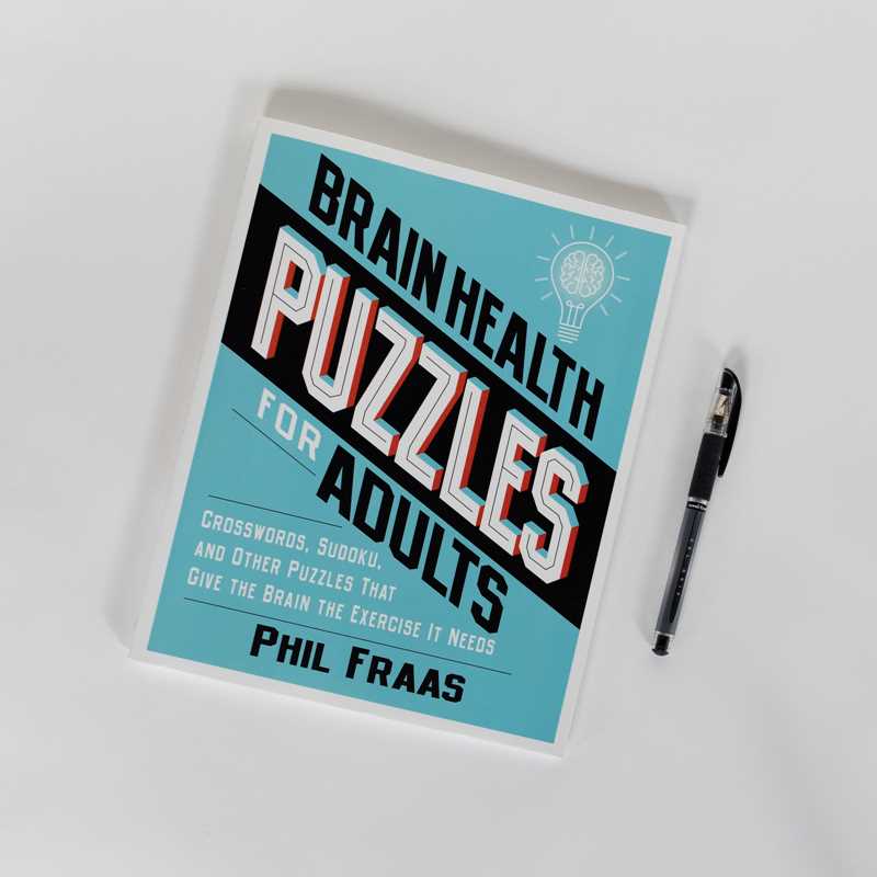 Brain Health Puzzles for Adults by Phil  Fraas