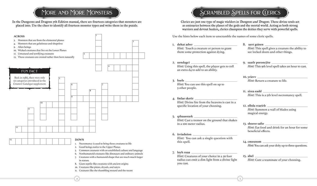 Creative Game Master's Trivia & Activity Book by Anna Mirabella