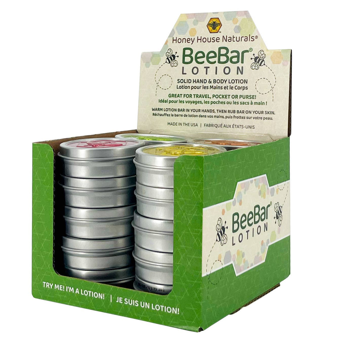 Small Bee Bar Display - 20 Pieces - Free Tester