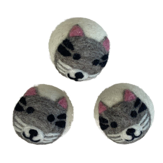 Wool Dryer Balls - Set of 3 Cat
