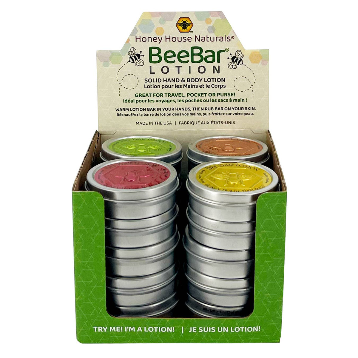 Small Bee Bar Display - 20 Pieces - Free Tester