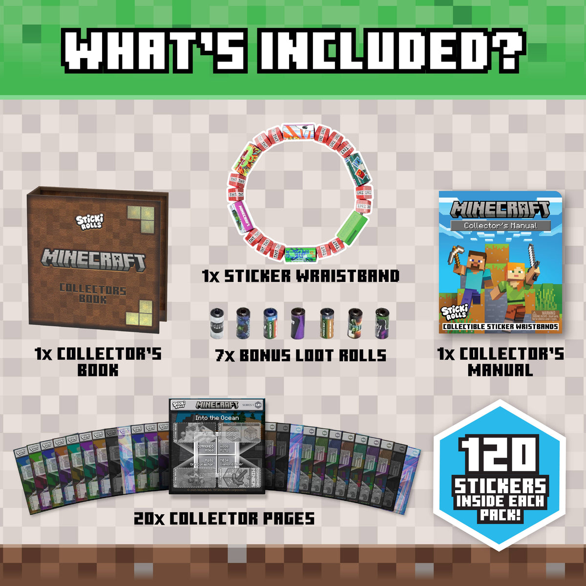 Sticki Rolls Minecraft Collector's Book