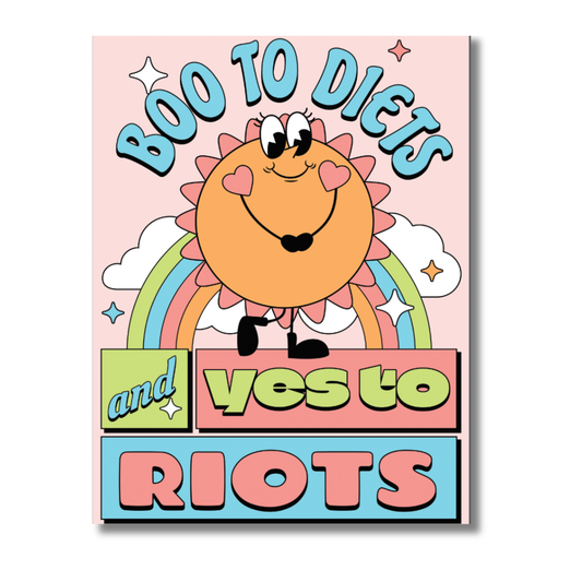 Boo to Diets, and Yay To Riots Puzzle (funny, gift)