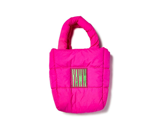 Pink Mini Puffy Crossbody Bag | Recycled Nylon | Preppy