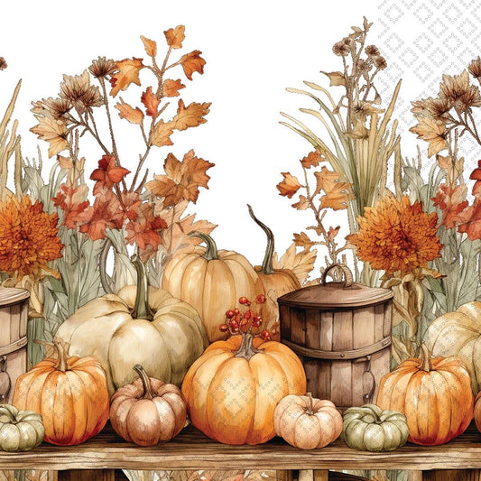 Autumn Abundance Cocktail Napkins 20 cts Fall