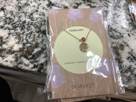 February Birthstone Necklace