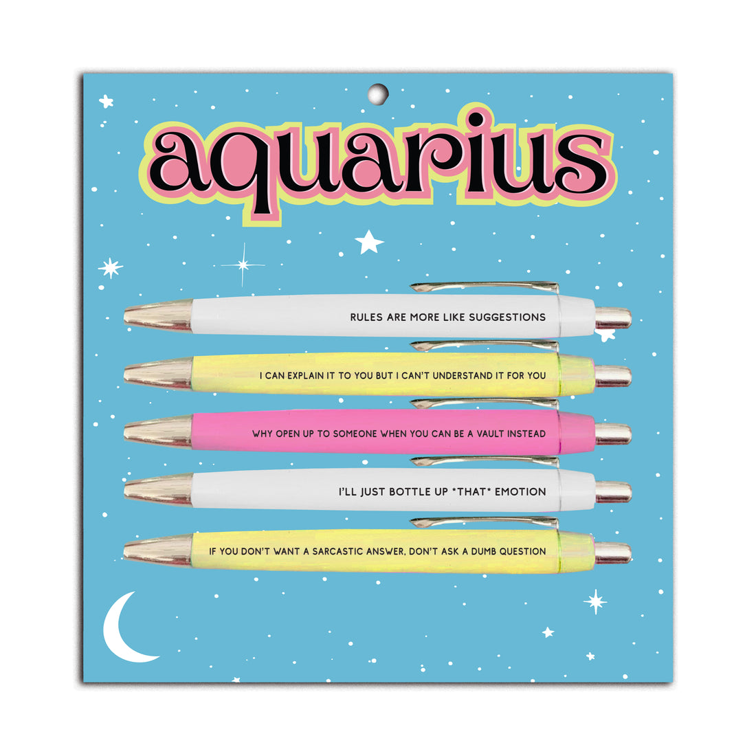 Aquarius Pen Set (astrology, zodiac, funny)