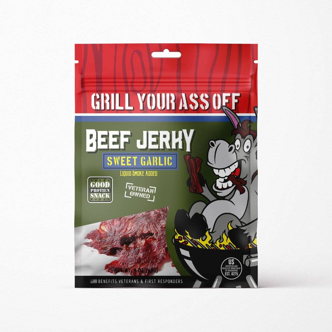Sweet Garlic Beef Jerky 3oz | Tender Meat Snack Balance