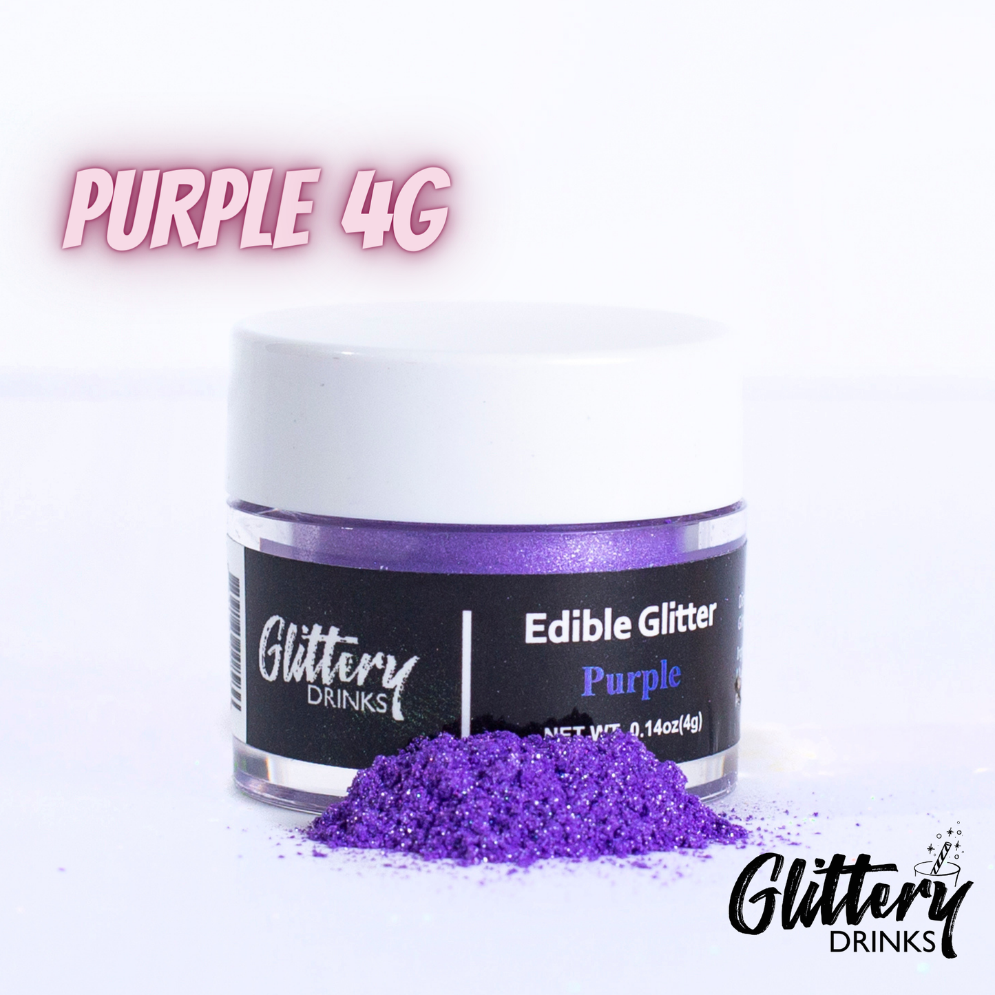 Purple - Edible shimmer powder for drinks 4g