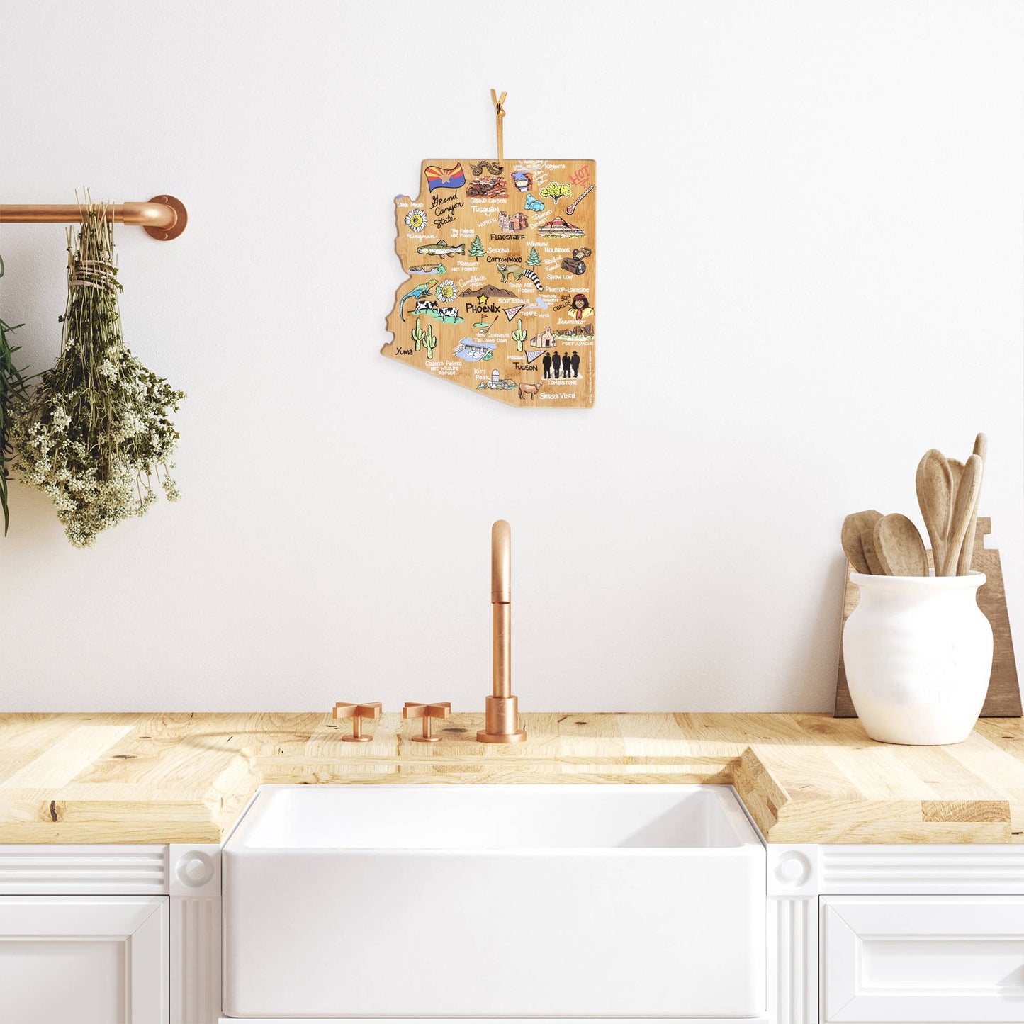 Arizona Cutting Board with Artwork by Fish Kiss™