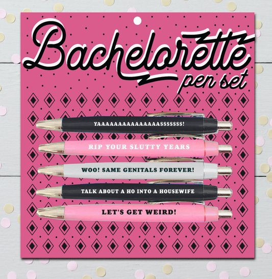 Bachelorette Pen Set (gifts, pens, friends)