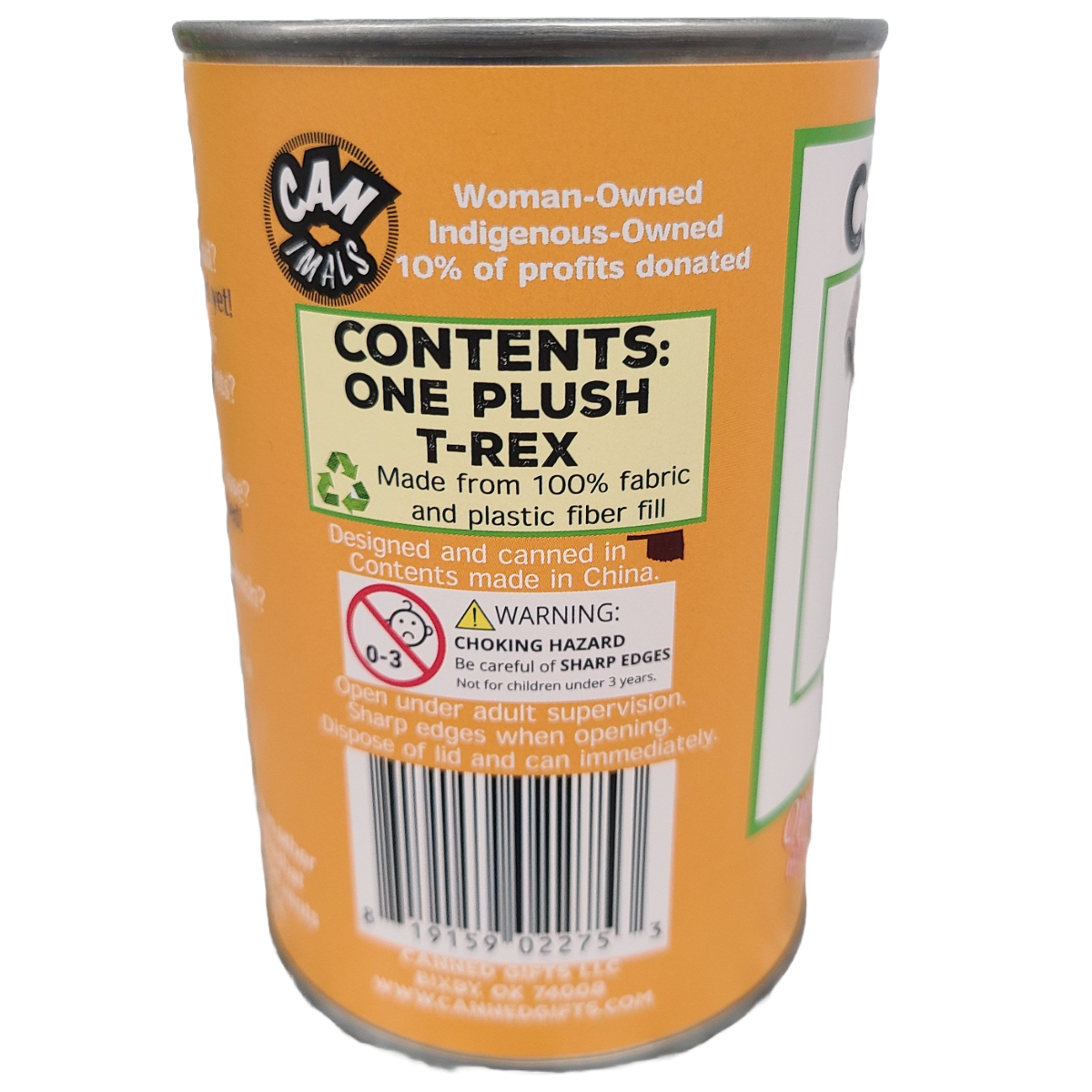 Rumble the Canned T-Rex Dinosaur Plush w/Funny Jokes