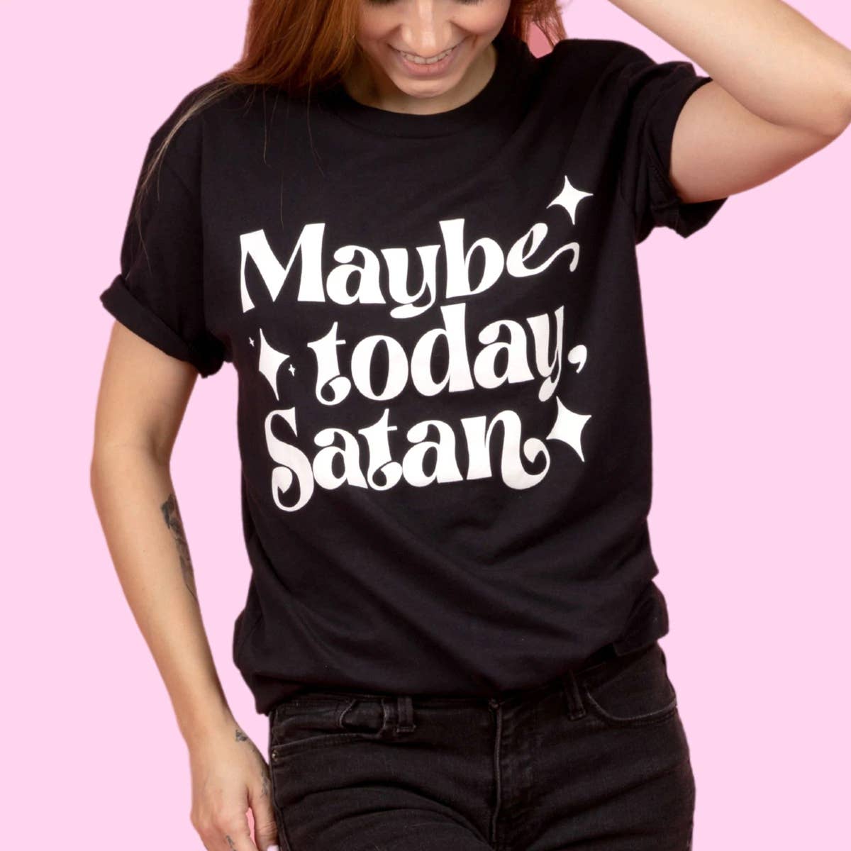 Maybe Today Satan Shirt (funny, graphic tee)
