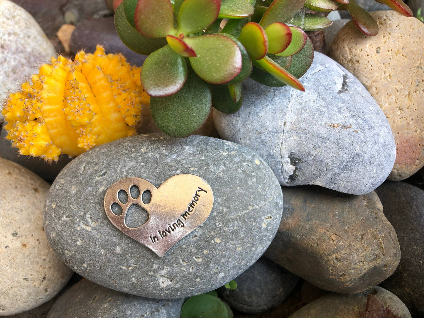 Pet Memorial Rock - In Loving Memory Garden Stone Gift