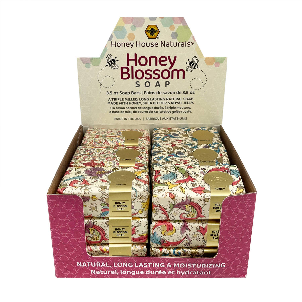 Florentine Paper Wrapped Soap Display - 18ct