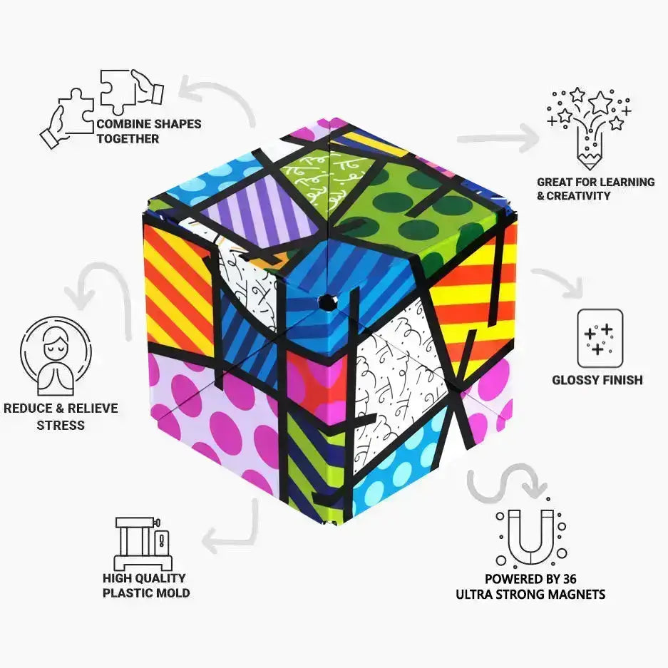 Shashibo Britto Landscape - Magnetic Puzzle Cube STEM - NEW
