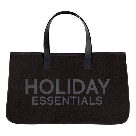 Black Canvas Tote - Holiday Essentials