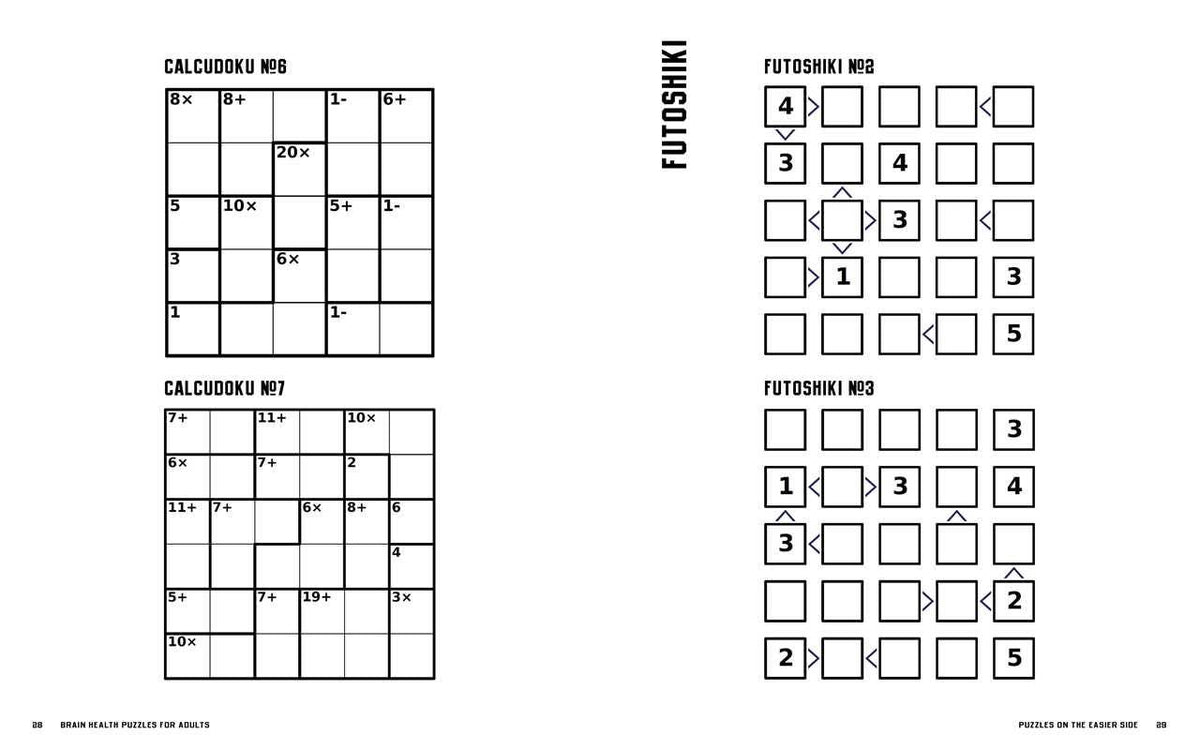 Brain Health Puzzles for Adults by Phil  Fraas