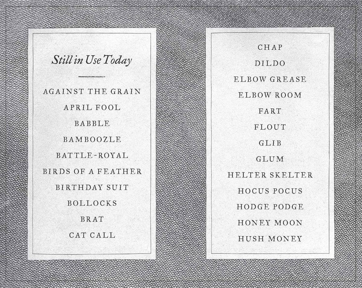 A Pocket Dictionary of the Vulgar Tongue