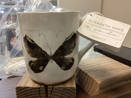 Black & Gold Butterfly Mug