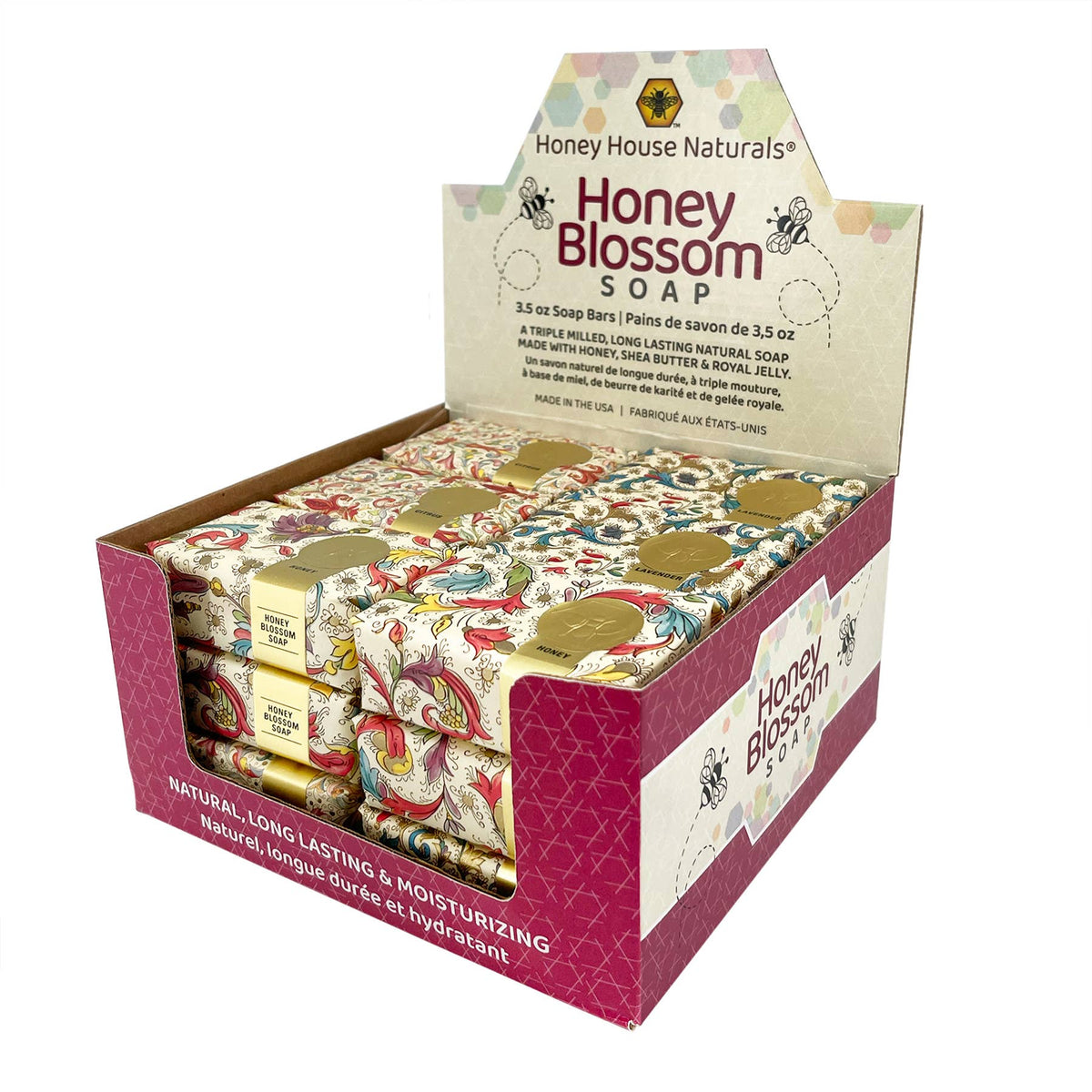 Florentine Paper Wrapped Soap Display - 18ct