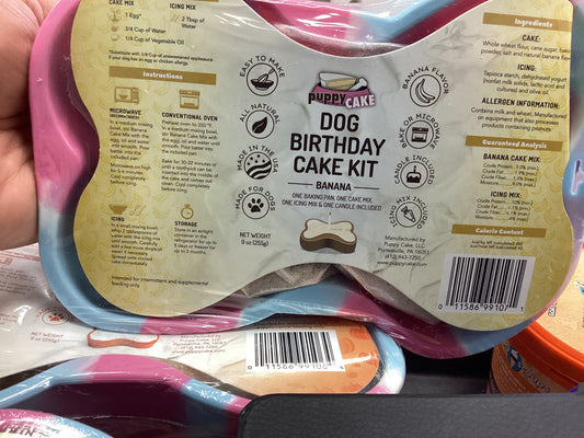 Dog Birthday Cake Kit -banana