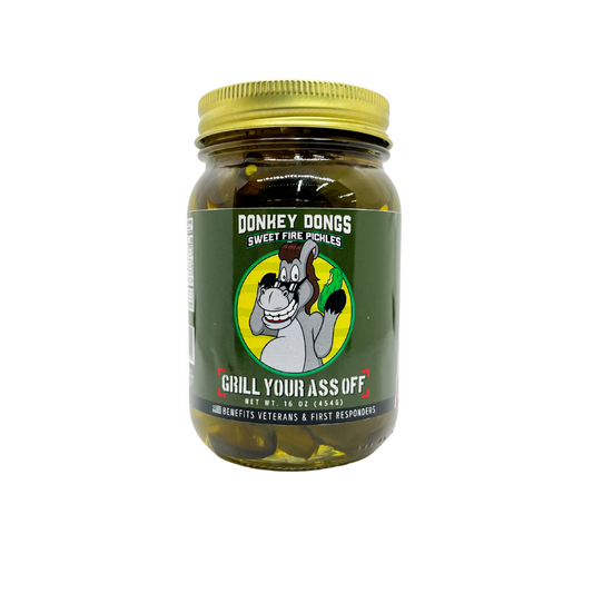 Donkey Dongs Sweet Fire Pickles - Jalapeno Pickle, Condiment