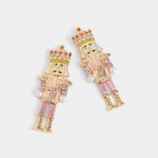 Blush Nutcracker Earrings