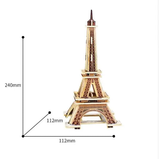 Eiffel Tower 3D Wooden Puzzle